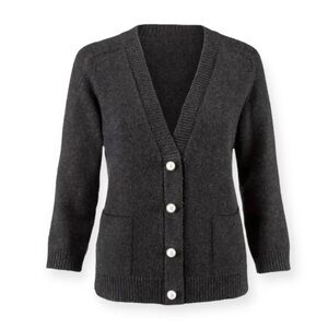 Cabi Cultured Pearl Buttons Cardigan